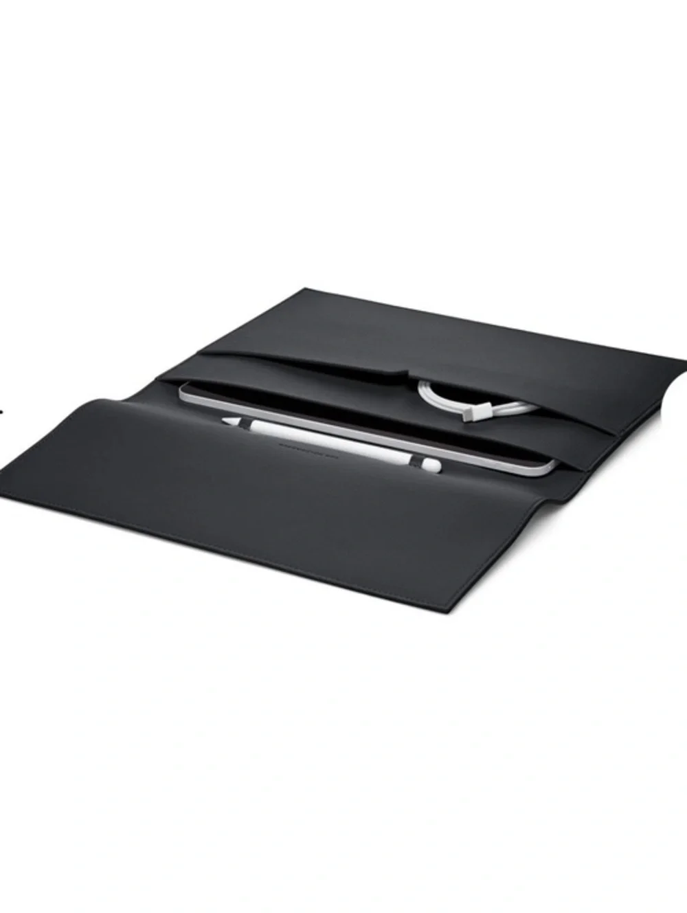 Von Holzhausen The MacBook Portfolio 16” Black Vegan Leather Laptop Sleeve Case